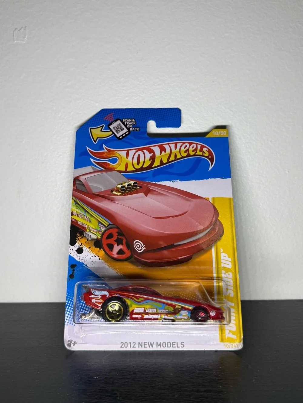 2012 Hot Wheels New Models “Funny Side Up” Drag Racing Car